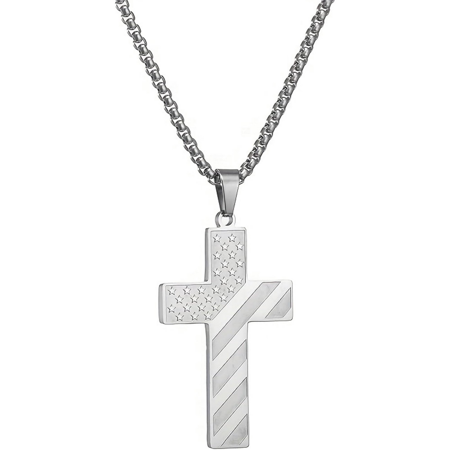 Flag Cross Verse Necklace