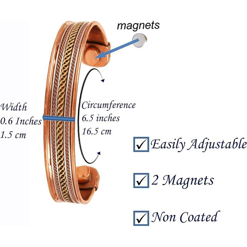 3pc Copper Cuff Bracelet