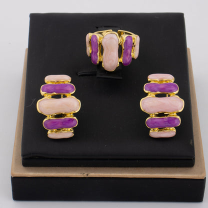 Colorful Earrings & Ring Set