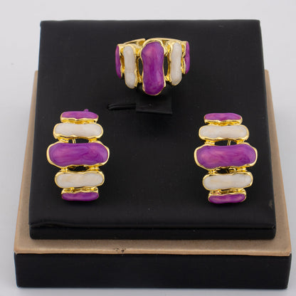 Colorful Earrings & Ring Set