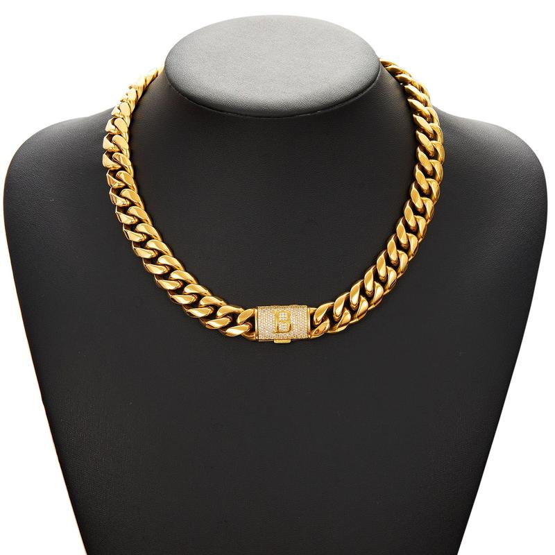 Cuban Link Letter Necklace