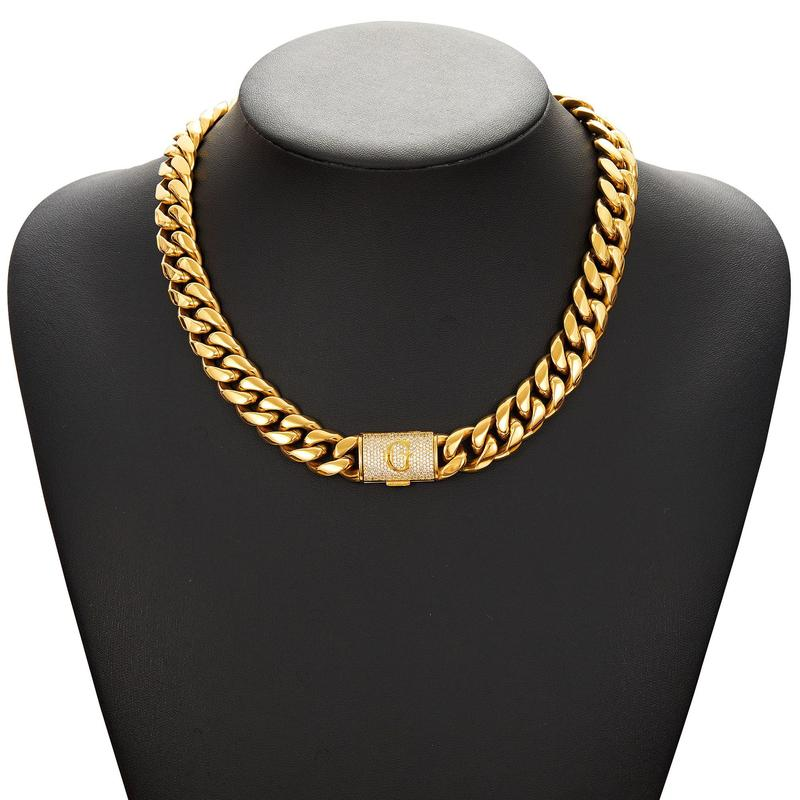 Cuban Link Letter Necklace