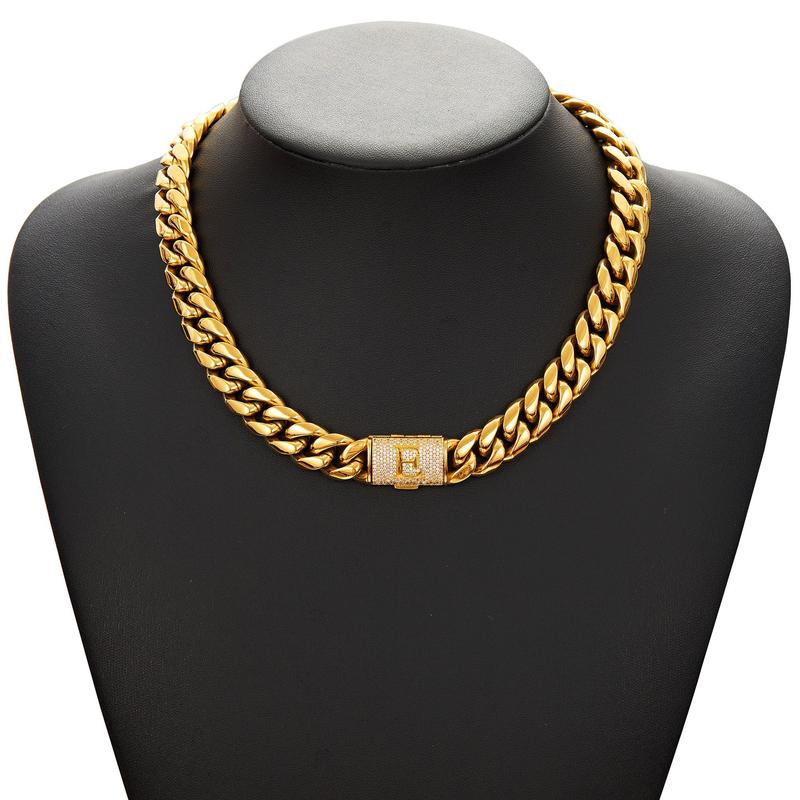Cuban Link Letter Necklace