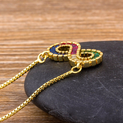 CZ Infinity Pendant Necklace