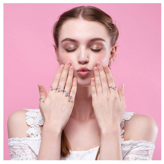 Crystal Initial Open Ring