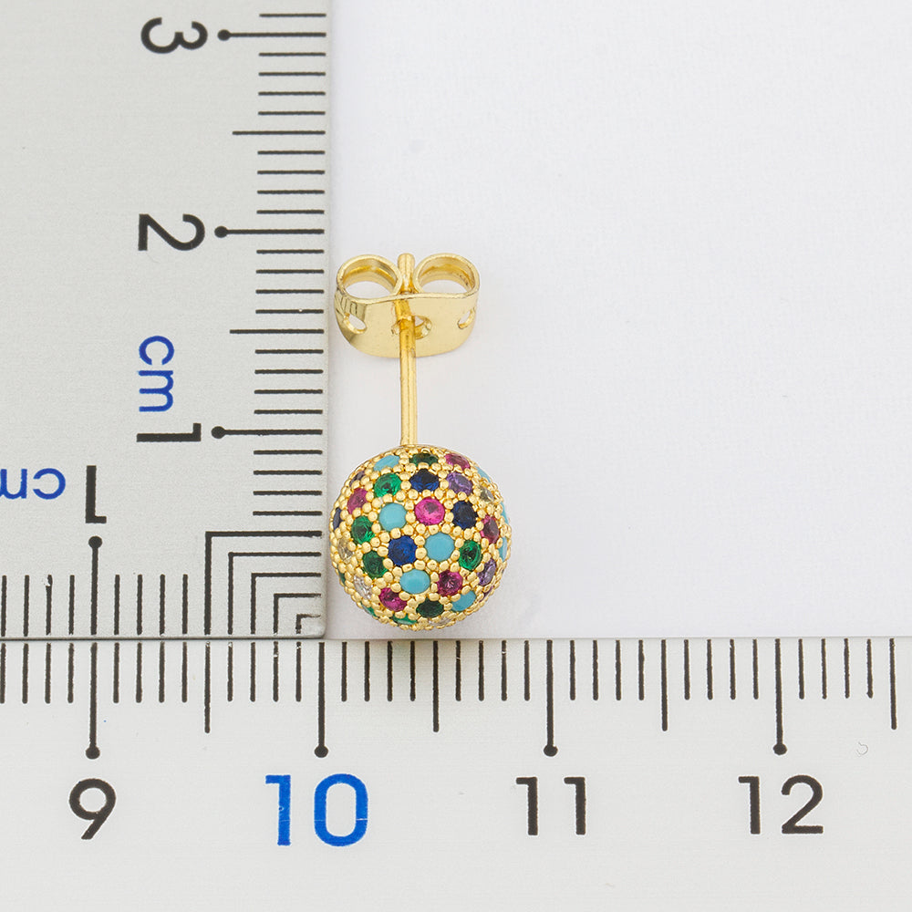 Mosaic Gem Stud Earrings