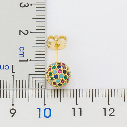 Mosaic Gem Stud Earrings