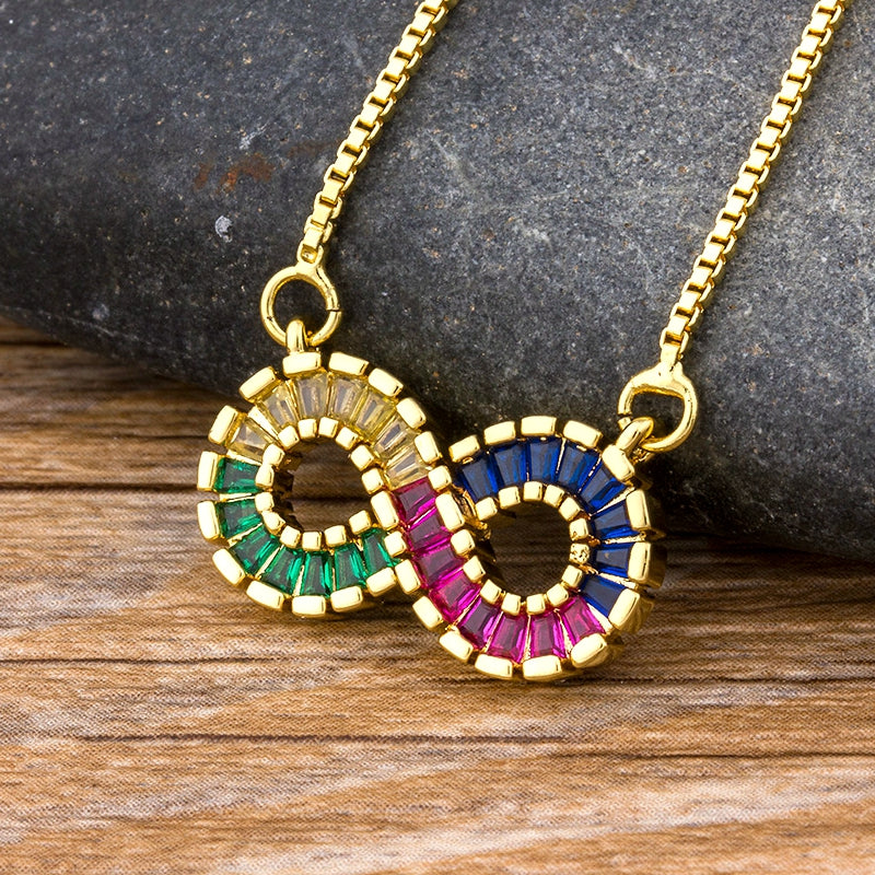 CZ Infinity Pendant Necklace