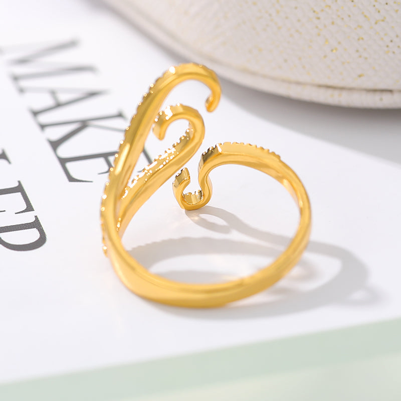 Gold Octopus Adjustable Ring