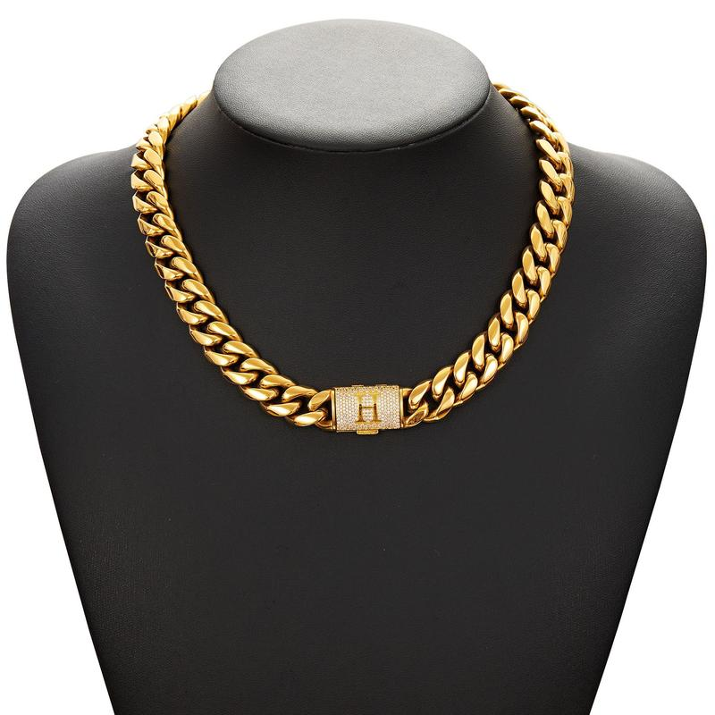 Cuban Link Letter Necklace