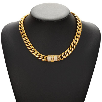Cuban Link Letter Necklace