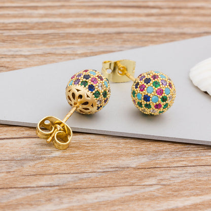 Mosaic Gem Stud Earrings