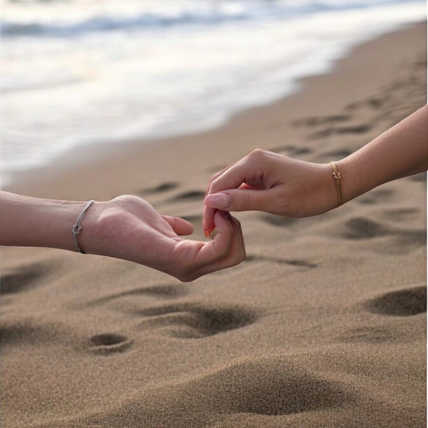 Personalized Love Knot Bracelet Set