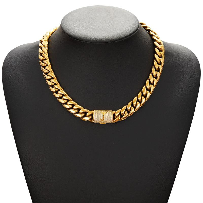 Cuban Link Letter Necklace