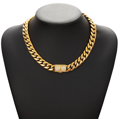 Cuban Link Letter Necklace