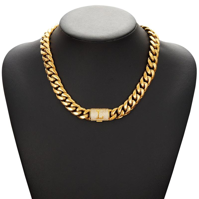 Cuban Link Letter Necklace