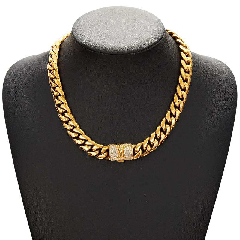 Cuban Link Letter Necklace