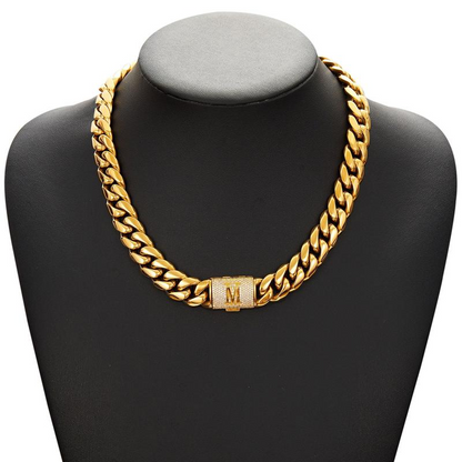 Cuban Link Letter Necklace
