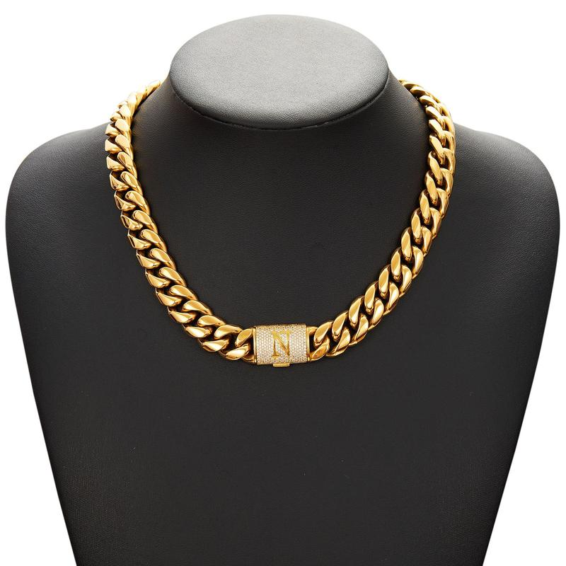 Cuban Link Letter Necklace