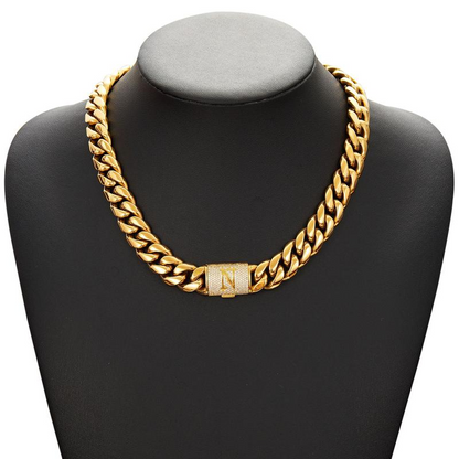 Cuban Link Letter Necklace
