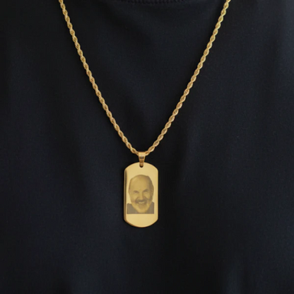Memory Photo Engraved Necklace