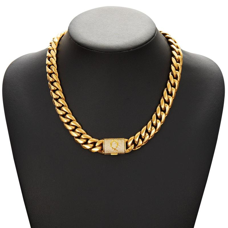Cuban Link Letter Necklace