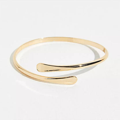 Minimalist Gold Arm Cuff Bracelet