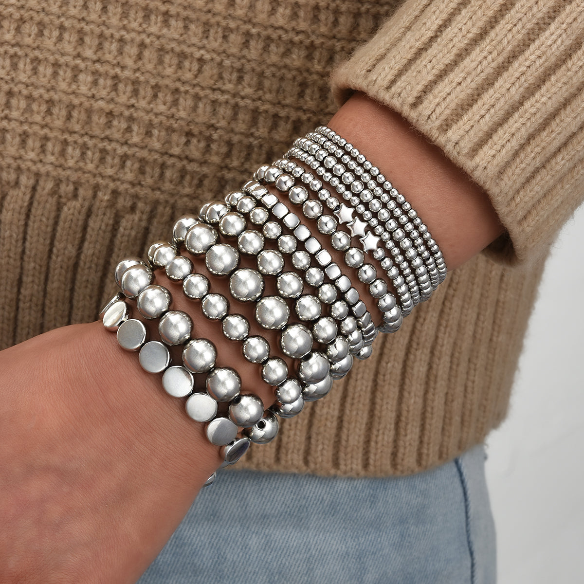 13pc Vintage CCB Beaded Bracelet Set