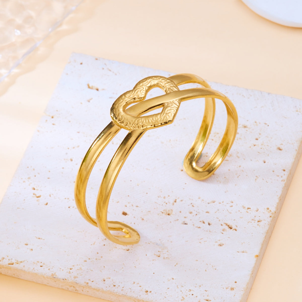 Heart Knot Cuff Bracelet