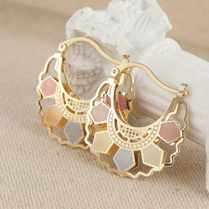 Gold Plated Large Hoop Earrings