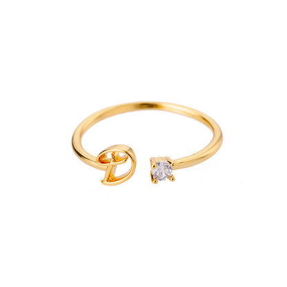 Mini Zircon Initial Ring