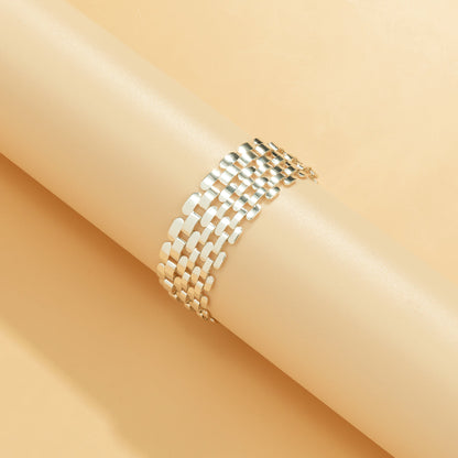 Wide Gold Chunky Chain Bracelet