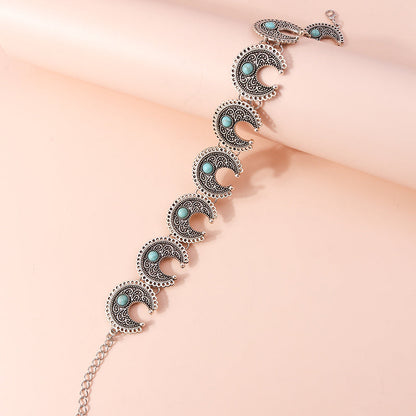 Boho Crescent Turquoise Choker