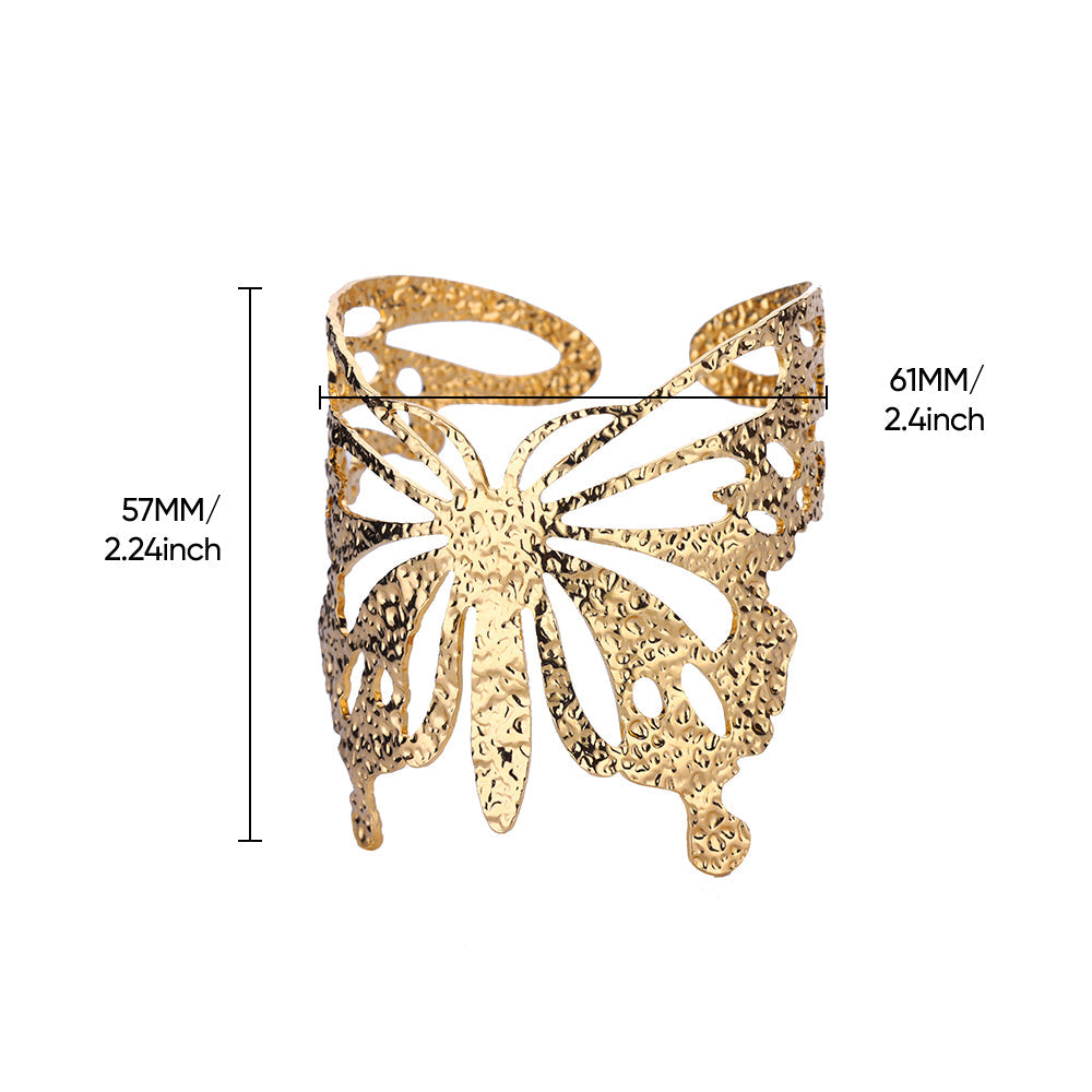 Butterfly Wide Cuff Bracelet