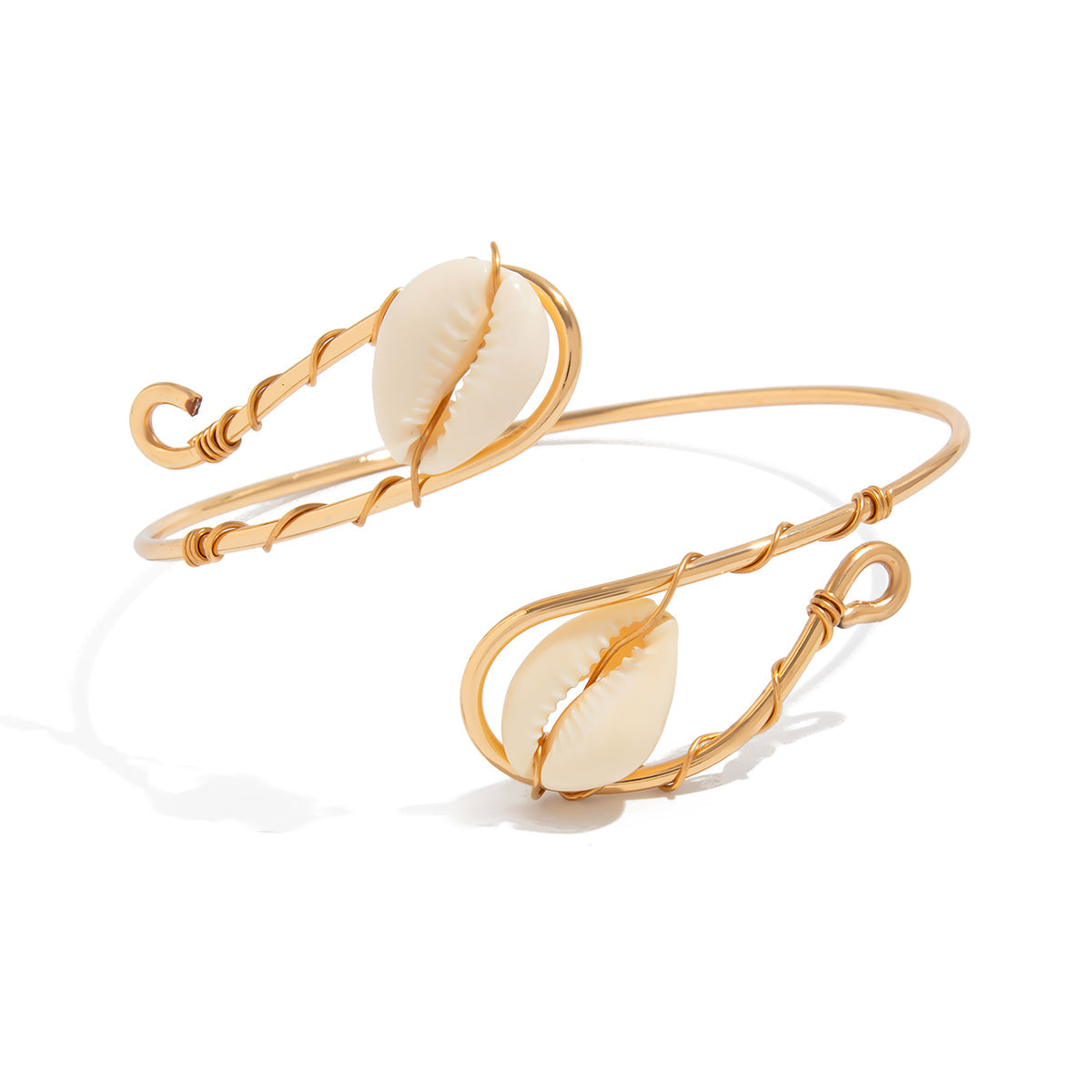 Cowrie Shell Double Arm Cuff