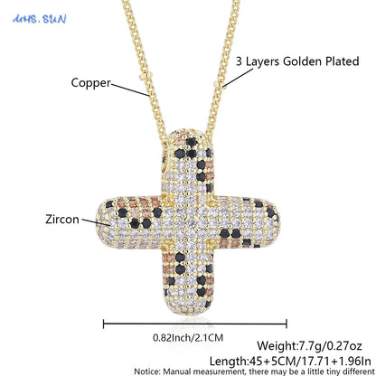 Leopard Print Bling Initial Pendant Necklace