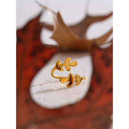 Autumn Leaf Adjustable Ring