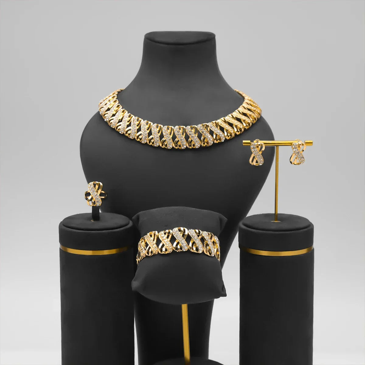 18k Gold Plated Bridal Jewelry Set