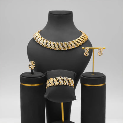 18k Gold Plated Bridal Jewelry Set