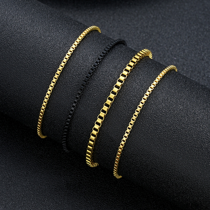 4pc Vintage Stainless Steel Bracelet Set