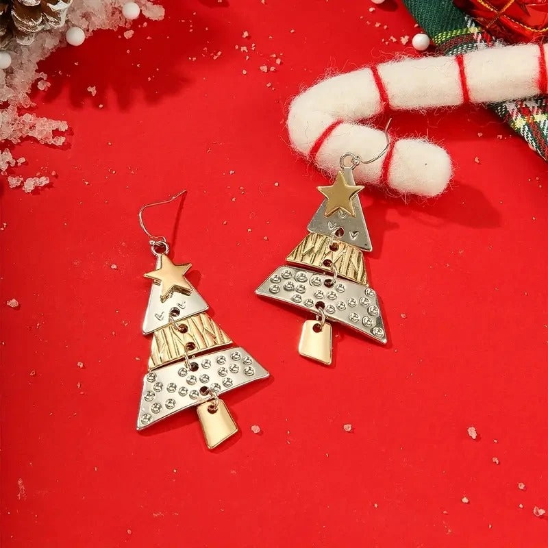Festive Tree Dangle Earrings