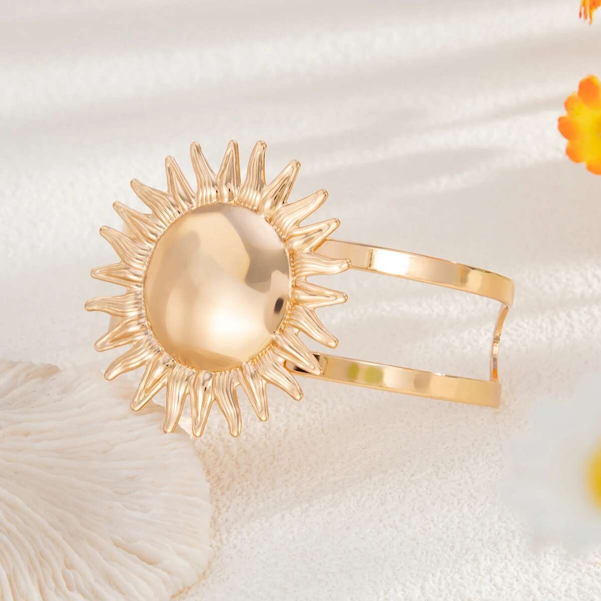 Gold Sun Cuff Bracelet