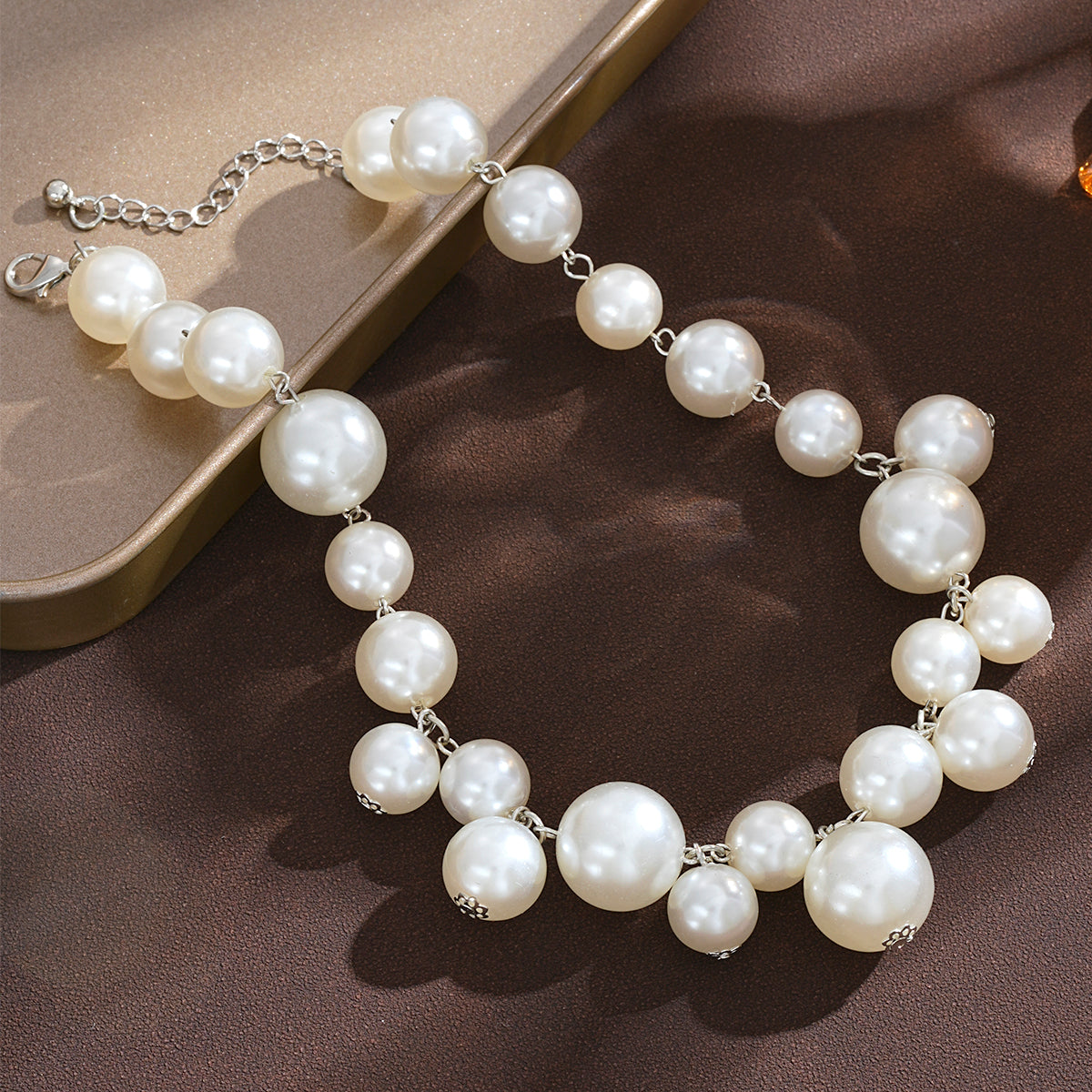 Luxe Pearl Cascade Necklace