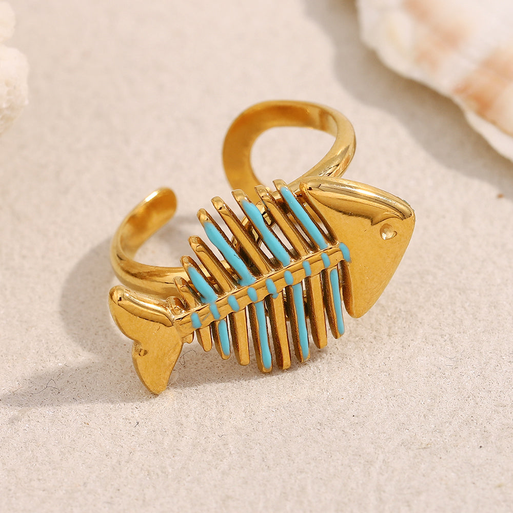 Colorful Fish Statement Ring