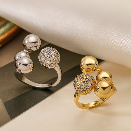 Bold Dome Ball Cluster Ring