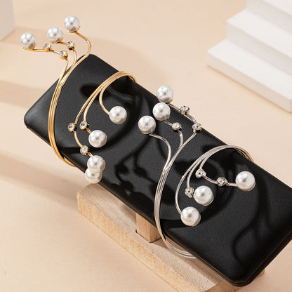 Statement Pearl Cuff Bracelet