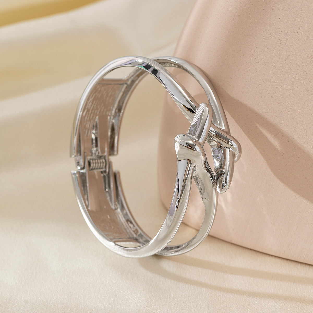 Chunky Gold Crossover Bracelet