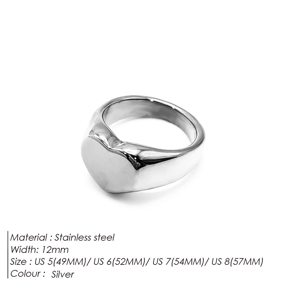 Minimalist Heart Signet Ring