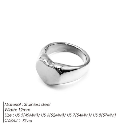 Minimalist Heart Signet Ring