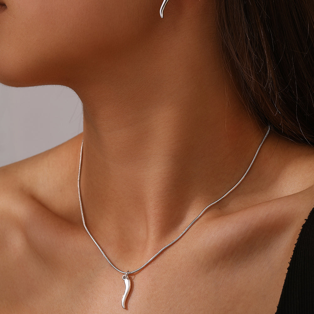 2pc Curved Charm Jewelry Set